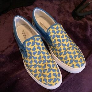 Nick Graham Yellow & Blue Slip-On Sneakers
